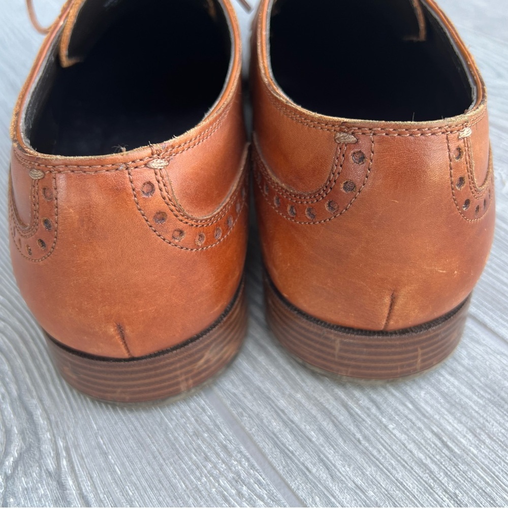 Cole Haan Grand OS Wingtip Derby Cognac Leather Dress Shoes Mens Size 13 C23775 - Picture 3 of 7